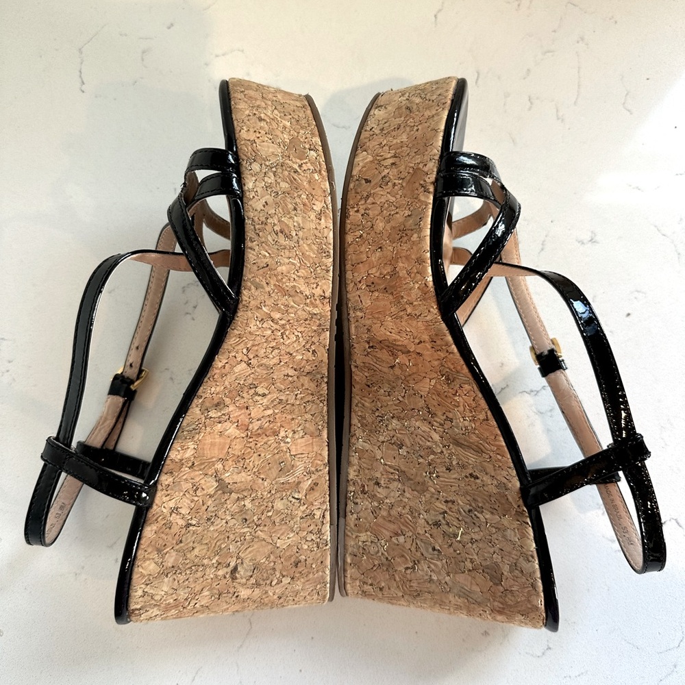 Kate Spade Talanse Strappy‎ Patent Wedge, US 6 - Picture 3 of 6